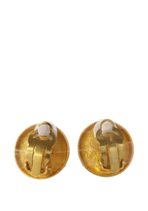CHANEL Pre-Owned CC clip-on earrings - Gold