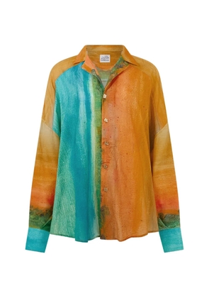 Donde Esteban Formentera cotton-voile shirt - Orange