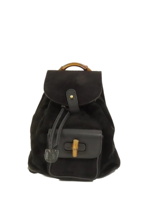 Gucci Pre-Owned Bamboo turn-lock backpack - Black
