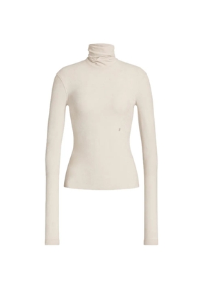Alberta Ferretti roll-neck long-sleeved top - White