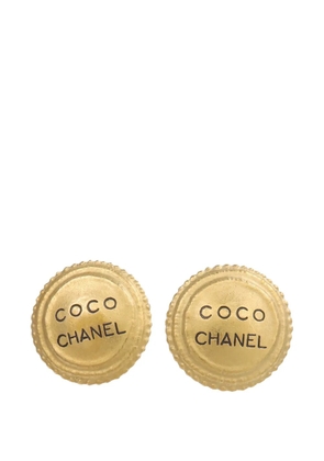 CHANEL Pre-Owned CC clip-on earrings - Gold
