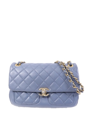 CHANEL Pre-Owned CC turn-lock quilted shoulder bag - Blue