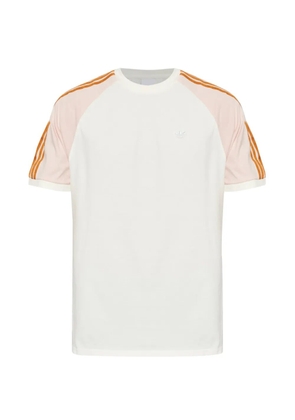 adidas raglan-sleeve logo-embroidered T-shirt - Neutrals