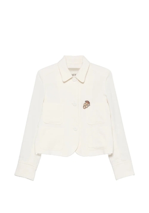 Odeeh crystal-embellished patch-pocket jacket - Neutrals