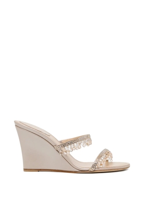René Caovilla 80mm crystal-embellished sandals - Neutrals