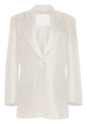 Adam Lippes wool-silk Radzimire tux jacket - White