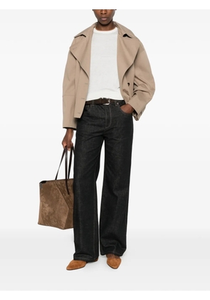 Max Mara contrast-trim short-sleeve top - White
