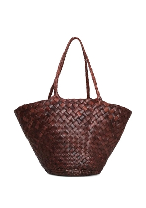 DRAGON DIFFUSION Egola interwoven leather tote bag - Brown