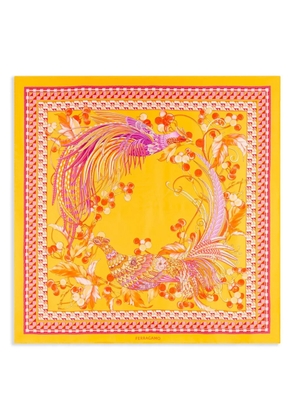 Ferragamo animal-print silk scarf - Pink
