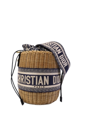 Christian Dior Pre-Owned Oblique Wicker bucket bag - Neutrals