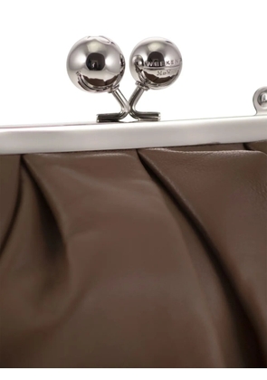 Weekend Max Mara small Pasticcino leather clutch bag - Brown