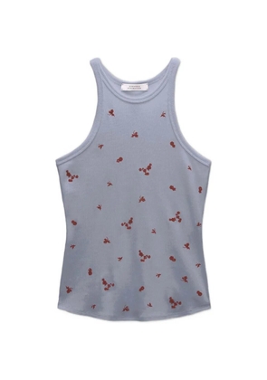 Dorothee Schumacher Seduction embroidered ribbed tank top - Grey