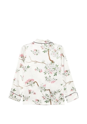 Olivia von Halle floral-print silk pajamas - White