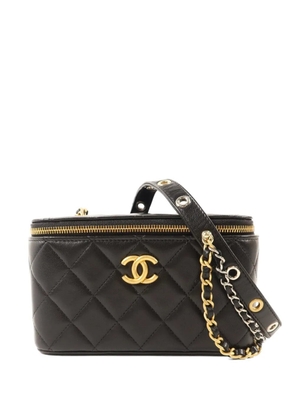 CHANEL Pre-Owned Vanity diamond-quilting shoulder bag - Black