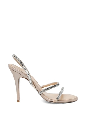 René Caovilla 100mm crystal-embellished sandals - Neutrals