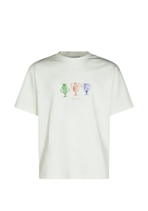 Drôle De Monsieur graphic-print cotton T-shirt - Neutrals