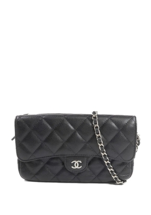CHANEL Pre-Owned quilted CC-logo shoulder bag - Black