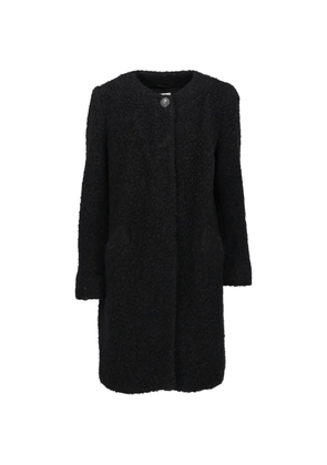 ELENA MIRÒ textured single-button coat - Black