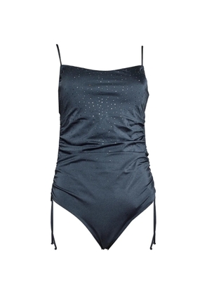 MC2 Saint Barth Eliya crystal-embellished ruched swimsuit - Grey