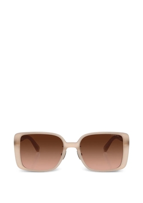 Coach logo-plaque rectangle-frame sunglasses - Pink