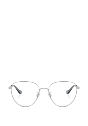 Coach logo-engraved round-frame glasses - Silver