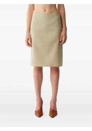 Calvin Klein rear-slit skirt - Neutrals