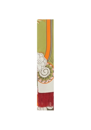 La DoubleJ Fourlard fringe-trimmed scarf - Green