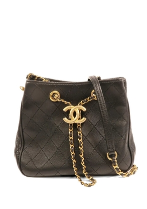 CHANEL Pre-Owned CC drawstring bucket bag - Black