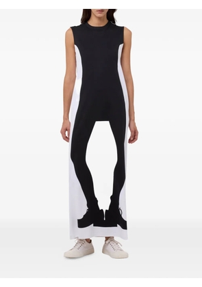 Moschino graphic-print sleeveless maxi dress - White
