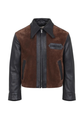 Marni suede-panelled jacket - Black