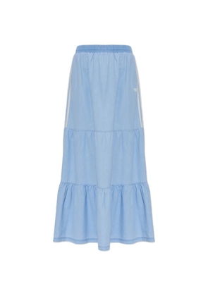 adidas tiered side-stripe maxi skirt - Blue