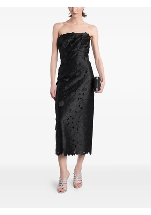 Costarellos Astelle floral-lace strapless midi dress - Black