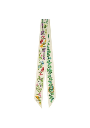 Ferragamo Eden shoe-print silk bandeau - Neutrals
