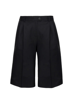 MEDEEA pleated high-waisted shorts - Black