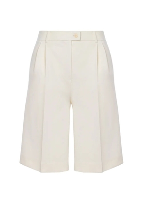 MEDEEA pleated high-waisted shorts - White