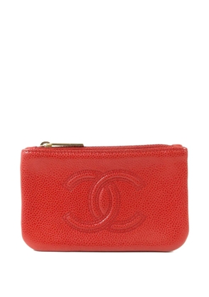 CHANEL Pre-Owned CC leather wallet - Red