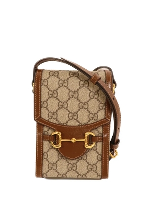 Gucci Pre-Owned Horsebit 1955 GG shoulder bag - Neutrals
