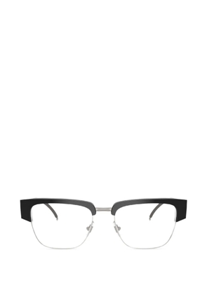 Diesel logo-plaque square-frame glasses - Black