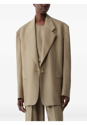 Calvin Klein single-breasted peak-lapel blazer - Neutrals