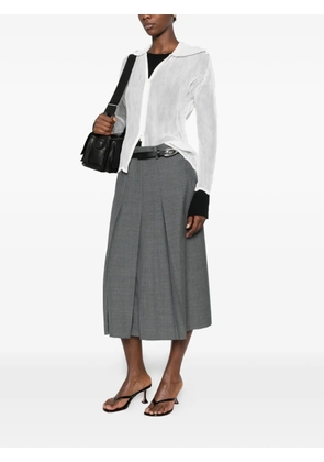 Marie Adam-Leenaerdt pleated-detail midi skirt - Grey
