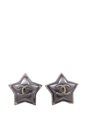 CHANEL Pre-Owned CC star earrings - Silver