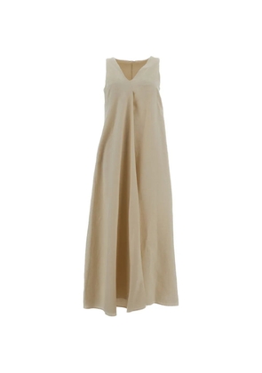 MSM STUDIO V-neck maxi dress - Neutrals