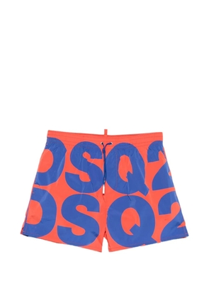 DSQUARED2 logo-print swim shorts - Orange