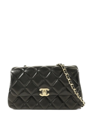 CHANEL Pre-Owned CC turn-lock quilted shoulder bag - Black