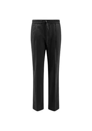 AMARANTO drawstring elasticated-waist trousers - Black