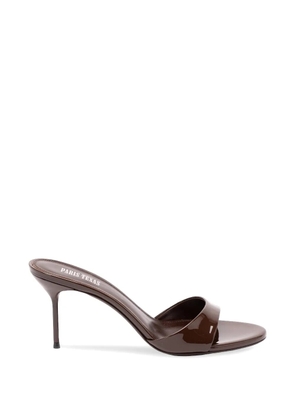 Paris Texas patent-finish stiletto-heel mules - Brown