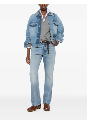 Miu Miu washed five-pocket straight-leg jeans - Blue