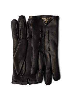 Prada leather gloves - Black
