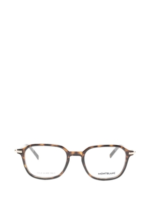 Montblanc geometric-frame logo-plaque glasses - Brown
