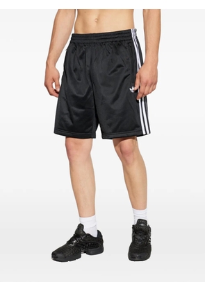 adidas logo-embroidered side-stripe shorts - Black